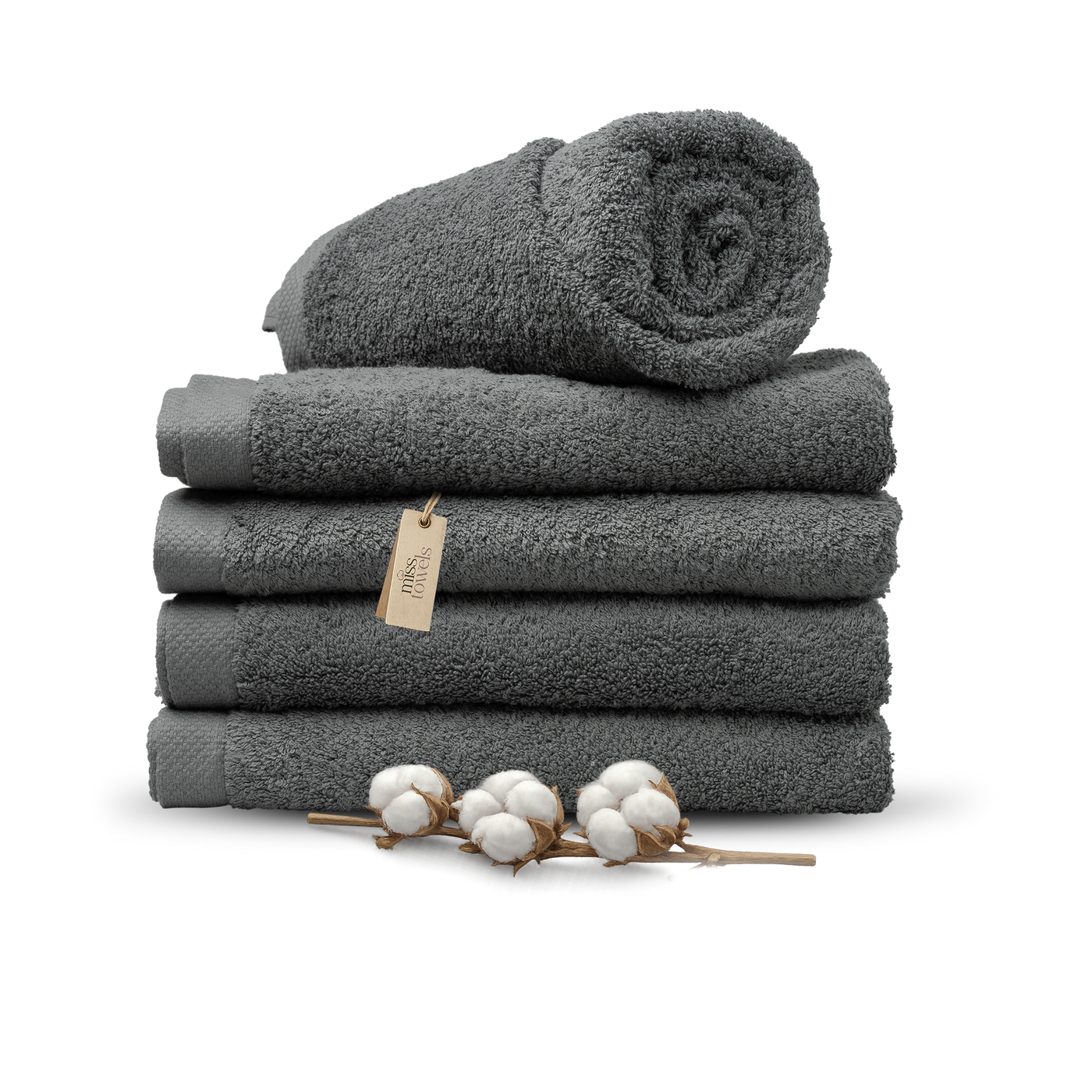 Hotel handdoeken 6 stuks 70x140 antraciet