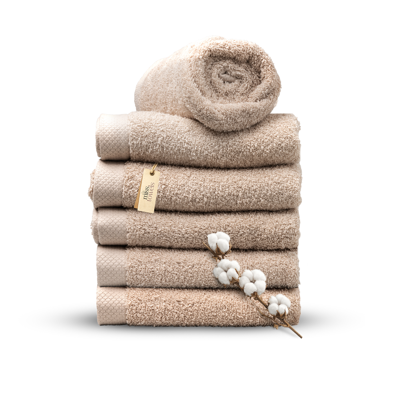 Hotel handdoeken 6 stuks 50x100 camel