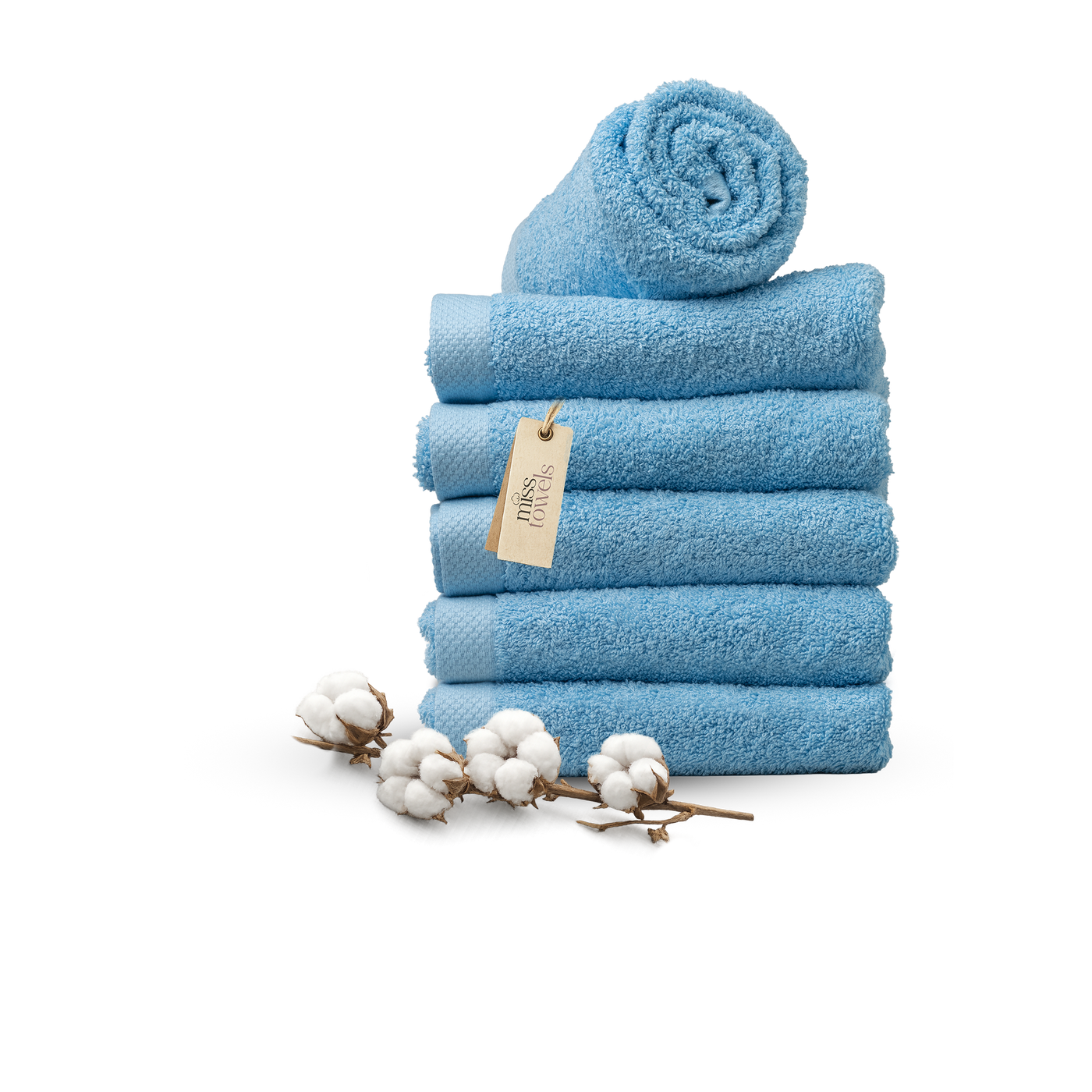 Hotel handdoeken 6 stuks 50x100 hemelsblauw