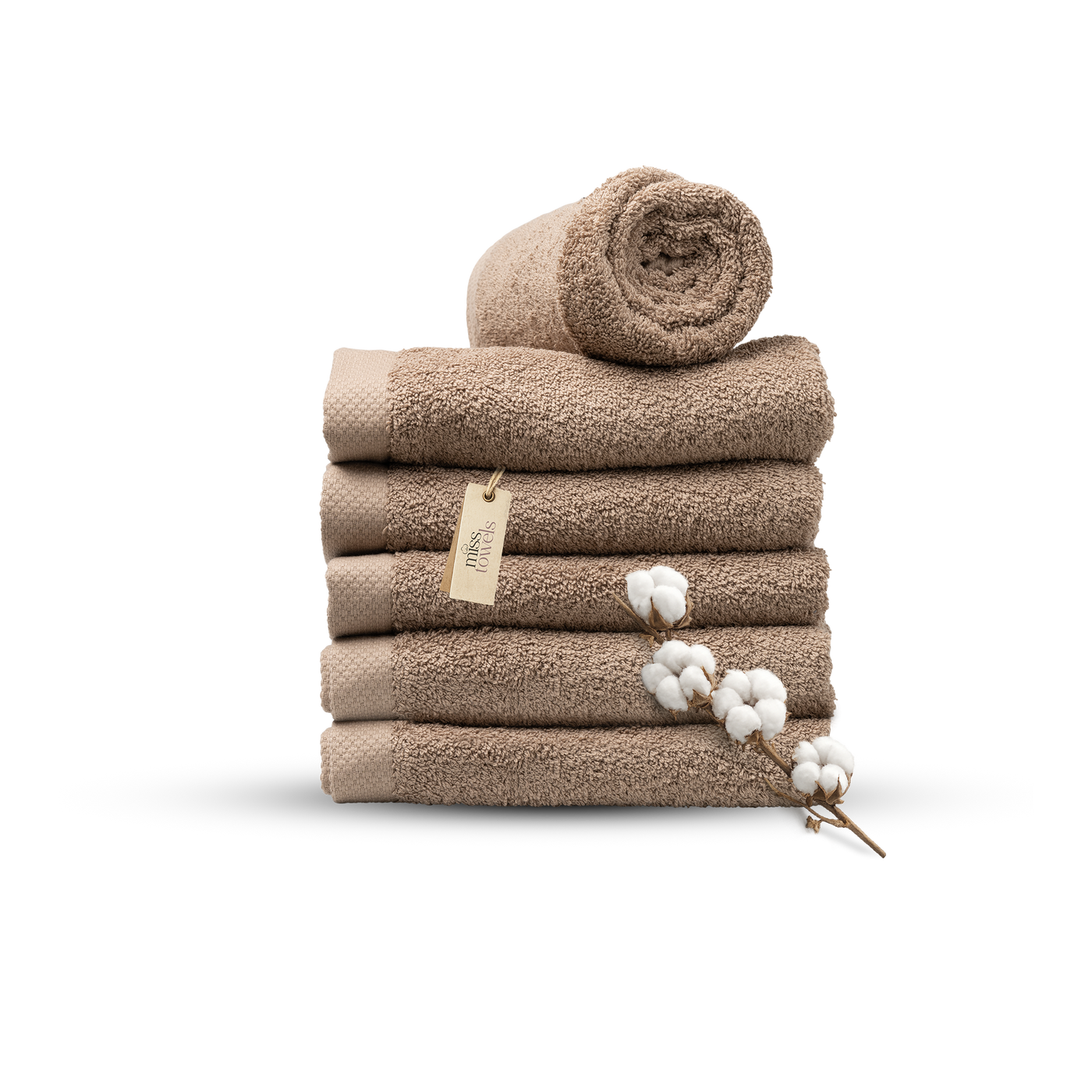 Hotel handdoeken 6 stuks 50x100 kastanje bruin