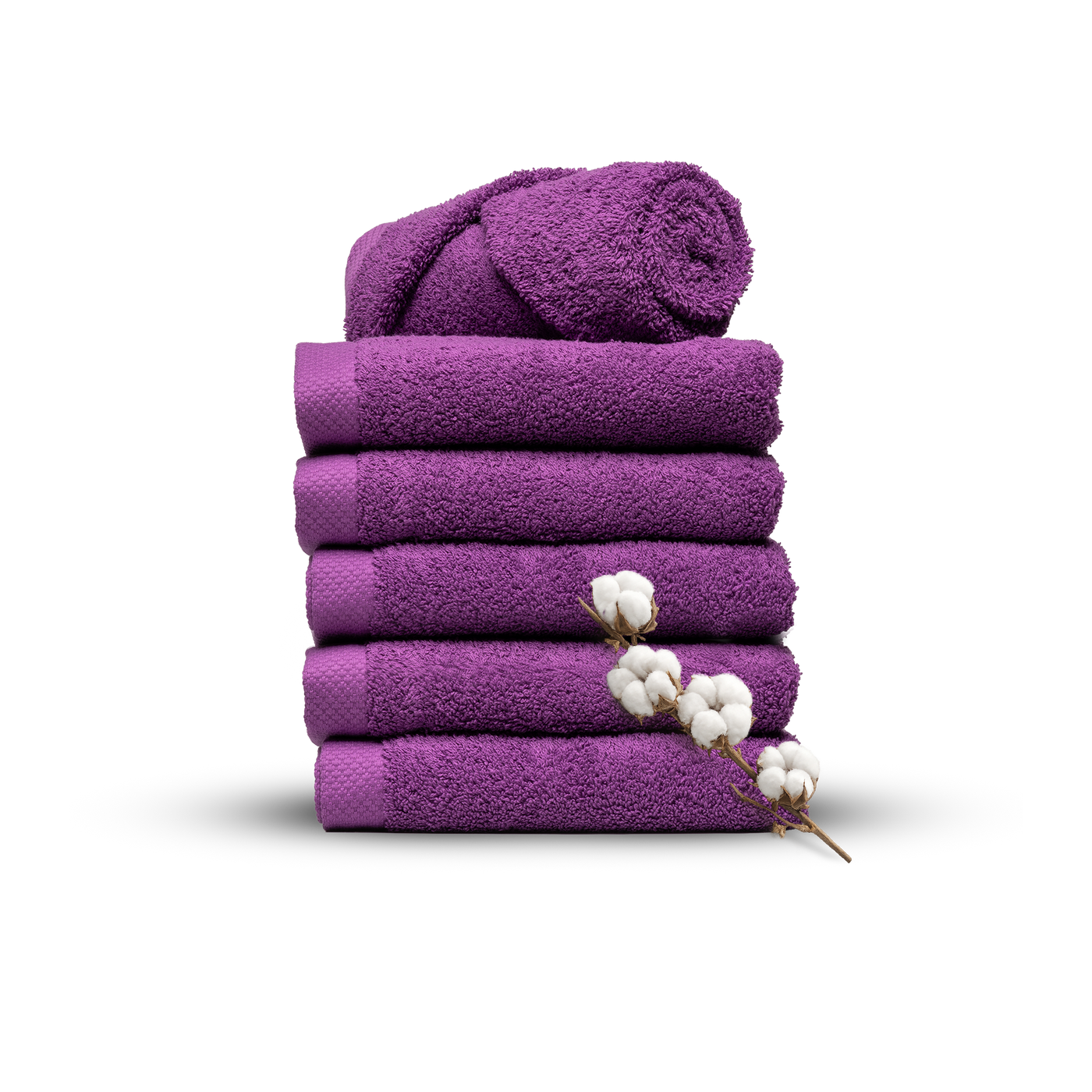 Hotel handdoeken 6 stuks 50x100 paars
