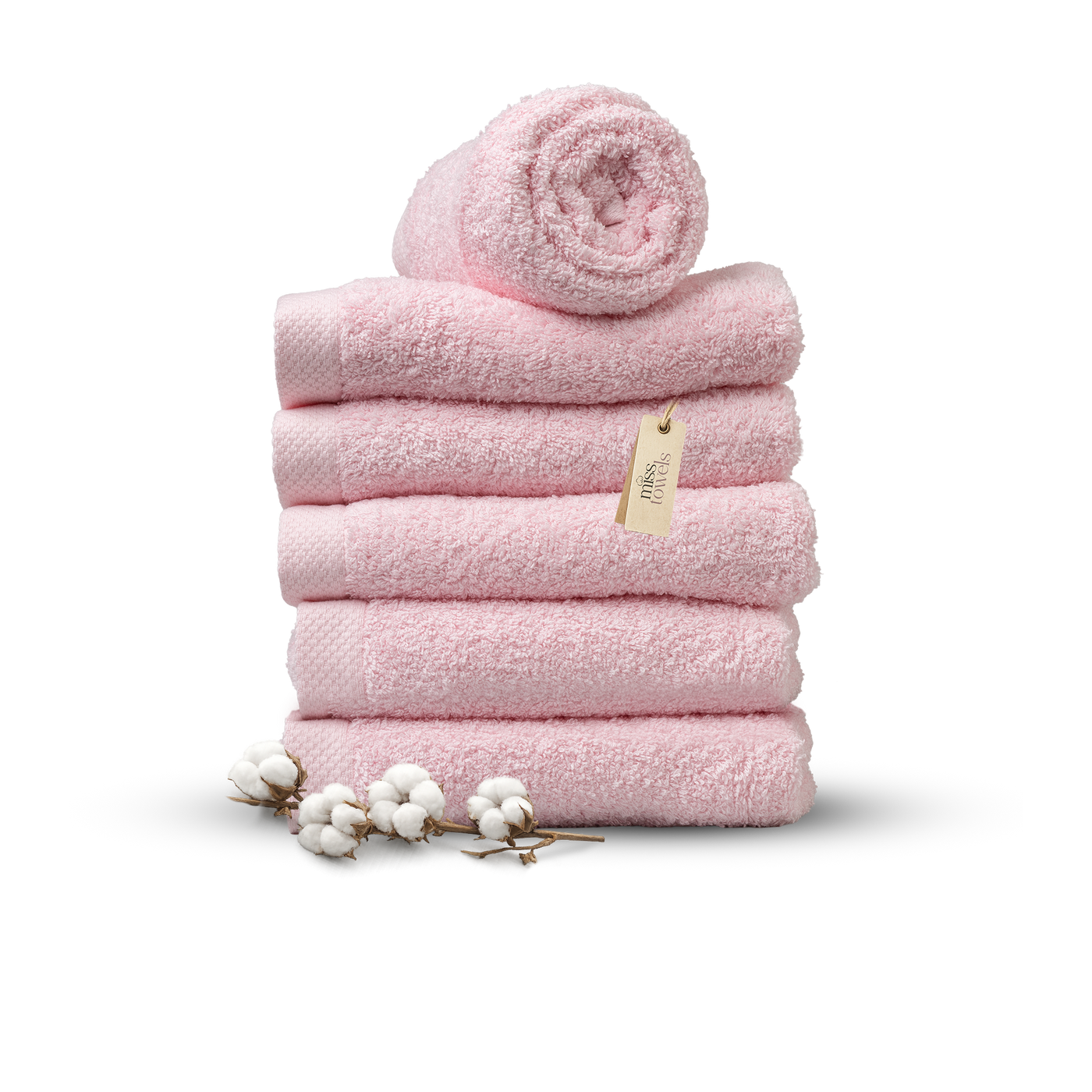 Hotel handdoeken 6 stuks 50x100 roze