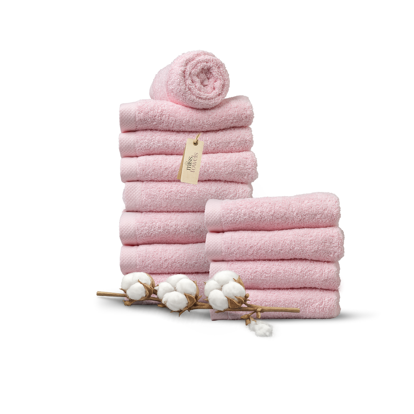 Hotelkwaliteit handdoeken 12 stuks 50x100 roze