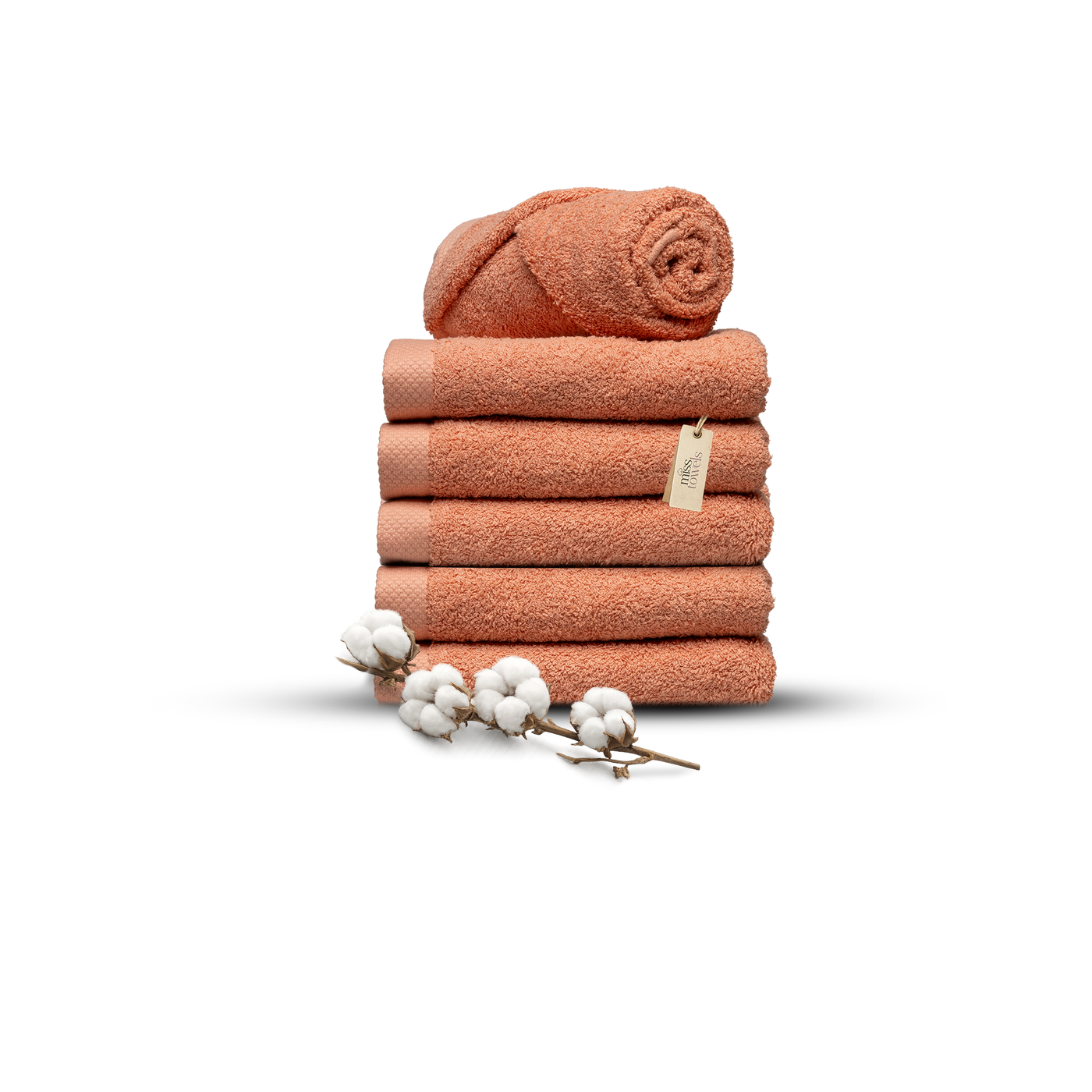 Hotel handdoeken 6 stuks 50x100 zalm