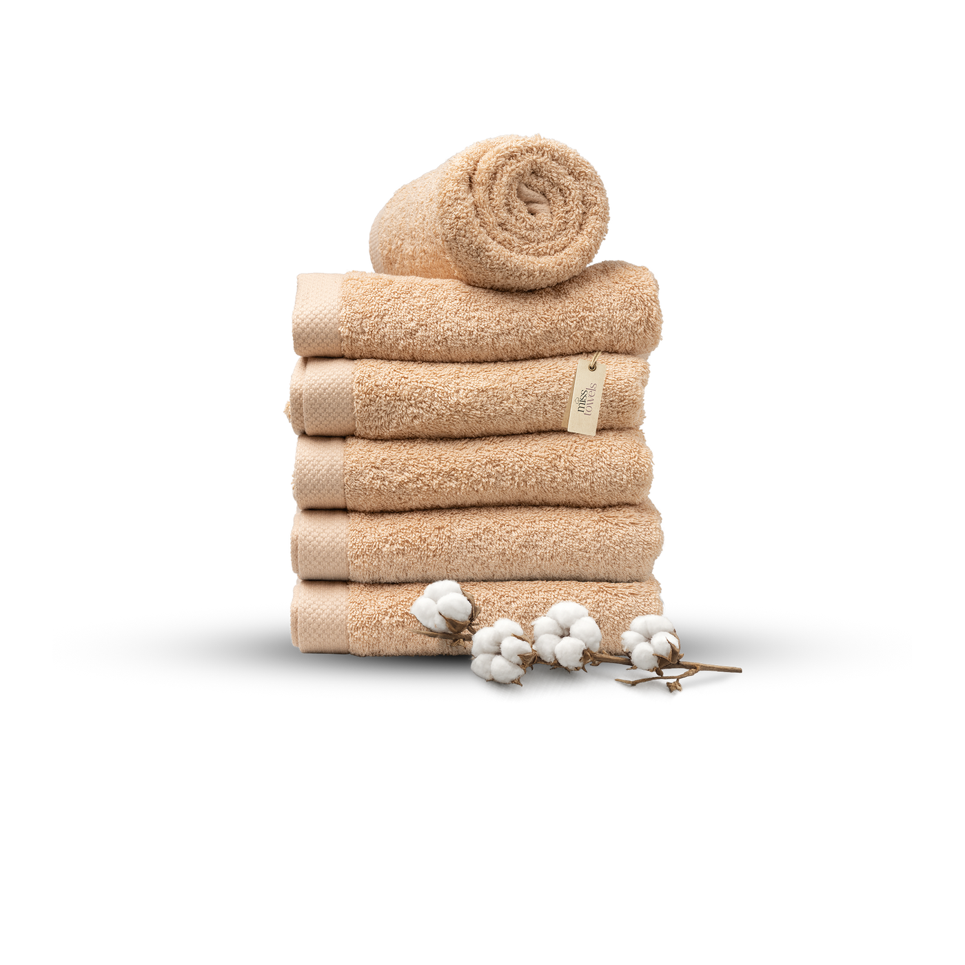 Hotel handdoeken 6 stuks 50x100 zand